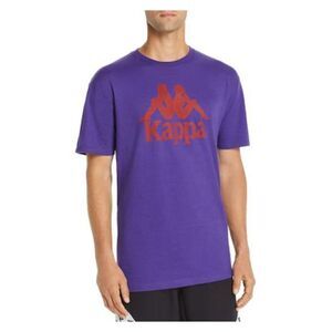 KARA Mens Purple Logo Graphic Classic Fit Cotton T-Shirt S
